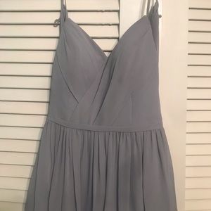 Azazie dusty blue bridesmaid dress